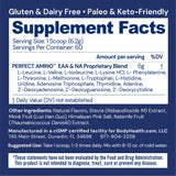 BodyHealth PerfectAmino Powder - BCAA and EAA Powder for Pre and Post Workout - Amino Acid Energy Drink for Men and Women to Support Lean Muscle and Recovery - Vanilla - 60 Servings