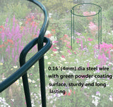 6 Pack 13.8 Inch High Plant Stake,Garden Plant Support,Half-Round Peony Cage Plant Ring Hoop
