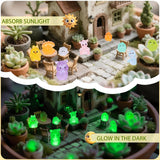 ShtNeeg 220 pcs Mini Resin Animals Blind Bags, Luminous Mini Resin Animal Figurines for Fairy Garden, Dollhouse, DIY Craft Decor, 50+ Animal Combination Sets for Adults