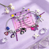 AmaAccess 2PCS K.pop Charms Bracelet Set, Demon Movie Hunters Birthday Gift for Women, Friendship DIY Jewelry Merch for Fans (Set1)