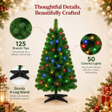 XXYYZZ 3FT Pre-lit Artificial Christmas Tree with 50 LED Lights （11 Modes）