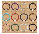 CASDAN 12Pcs 8mm Cross Beaded Bracelets for Women Men