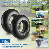 20x8.00-8, 20x10.00-8 Inner Tubes with TR13 Straight Valve Stem 2 Pack