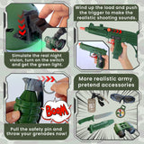 20 Piece Army Costume for Kids, Soldier Military Dress up for Boys 3-10, Kids Army Gear Role Play, Halloween Costume Camouflage Set with Vest, Camo Gloves, Helmet, Halloween Christmas Gift for Kids