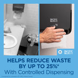 Pacific Blue Ultra 8" High-Capacity Automated Touchless Paper Towel Dispenser Starter Kit by GP PRO (Georgia-Pacific), Black Dispenser (59590) 1 White Towel Roll (26491)