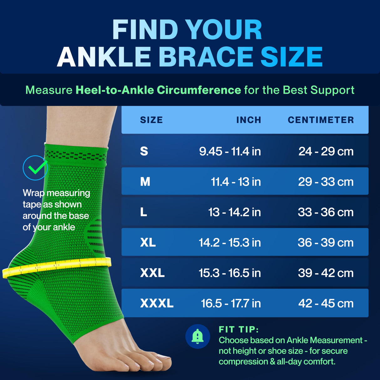 Modvel Foot & Ankle Brace Socks for Sprained Ankle Compression Sleeve - Plantar Fasciitis Relief Brace, Foot Support for pain Women & Men - Tendonitis & Arthritis Feet Sleeve, Stabilizing Ankles Wrap