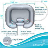 CIRCA AIR Inflatable Sink For Locs Detox - Tub For Dreads With Pillow, Hair Washing Basin, Shampoo Basin, Portable Hair Washing Station for locs