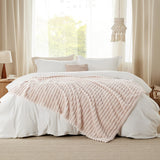 Bedsure GentleSoft Pink Throw Blanket for Couch - Cozy Soft Blankets for Women, Cute Small Fleece Throws for Girls, Pink Halloween Christmas Decor Gifts for Home Room, Crystal Pink, 50x60 Inches