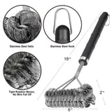 GRILLART Grill Brush [Wire + Helix] Combined BBQ Brush - Safe & Efficient Grill Cleaning Brush - 18" Grill Cleaner Brush Scrubber for Gas/Porcelain/Charbroil Grates – BBQ Accessories Gifts for Men/Dad