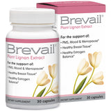 Brevail Plant Lignan Extract Capsules, Proactive Breast Health Supplement with 50 mg SDG Lignans from Flax Seed Hulls for Healthy Estrogen Balance and PMS Mood Support Pills, 30 Count