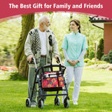 supregear Accessories Bag for Walker, Wheelchair, Rollator - Walker Basket Bag w/Cup Holder - Seniors Caddy Attachment Pouch for Walkers, Water Resistant Large Capacity Carry Storage Carrier Tote