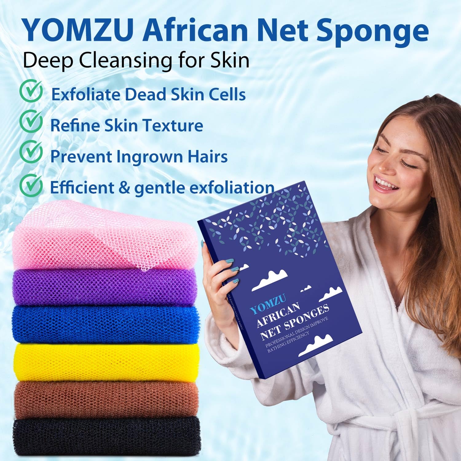 Exfoliator Rag African Net Sponge Exfoliating Bath Sponge Scrubbing Long Rag Wash Sho ...