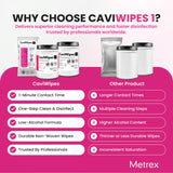 Metrex CaviWipes1 Surface Disinfectant Towelettes – Durable Non-Woven Disinfecting Wipes for Hard, Non-Porous Surfaces, Pre-Saturated with CaviCide1 – 6" x 6.75", 160 Wipes per Canister (Pack of 1)
