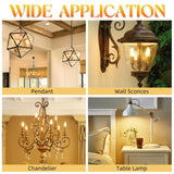 GvvooHome E12 Candelabra Bulb 40 watt Equivalent, E12 LED Bulb Non-Dimmable Chandelier Light Bulbs, B10 Candle Light Bulbs 2700K Soft White, 90+CRI, 400LM, Cear Glass, 12 Pack