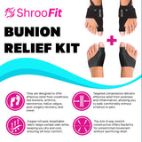 ShrooFit Effective Bunion Corrector for Men & Women | Relief Kit with Cushion Sleeves | Toe Straightener – Large/X-Large