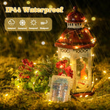 JMEXSUSS 2 Pack Fairy Lights Battery Operated with Remote, Total 400 LED 132ft Battery Powered String Lights, Christmas Twinkle Lights for Bedroom Indoor Outdoor Patio Tree Christmas Decor, Warm White