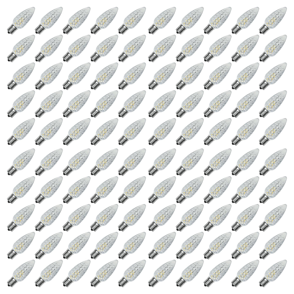 BORT 100 Pack C9 LED Replacement Light Bulb, C9 LED Bulbs for Christmas Outdoor String Lights, E17 Intermediate Base, Commercial Grade Holiday Bulbs Warm White 2700K