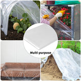 Laapee Greenhouse Plastic Sheeting 8' x 25' 6 Mil, Clear UV Resistant Heavy Duty Polyethylene Film, Thick Greenhouse Cover for Garden, Farm, Agriculture