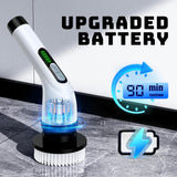 Electric Spin Scrubber for Bathroom: Shower Scrubber with Long Handle
