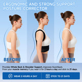 Back Brace Posture Corrector for Men and Women, Adjustable Shoulder Straightener Full Back Support, Upper and Lower Back Brace for Pain Relief, Scoliosis, Hunchback, Hump (Large)