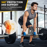 CAMBIVO 2 Pack Knee Brace, Knee Compression Sleeve for Men and Women, Knee Support for Running, Workout, Gym, Hiking, Sports (Cool Gray,Medium)