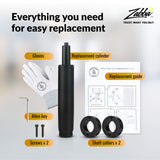 Office Chair Gas Cylinder Replacement Kit, Heavy Duty Class 4 Hydraulic Piston for Desk and Gaming Chairs, Kit Includes Removal Tool, Gloves, Universal Fit Gas Cylinder