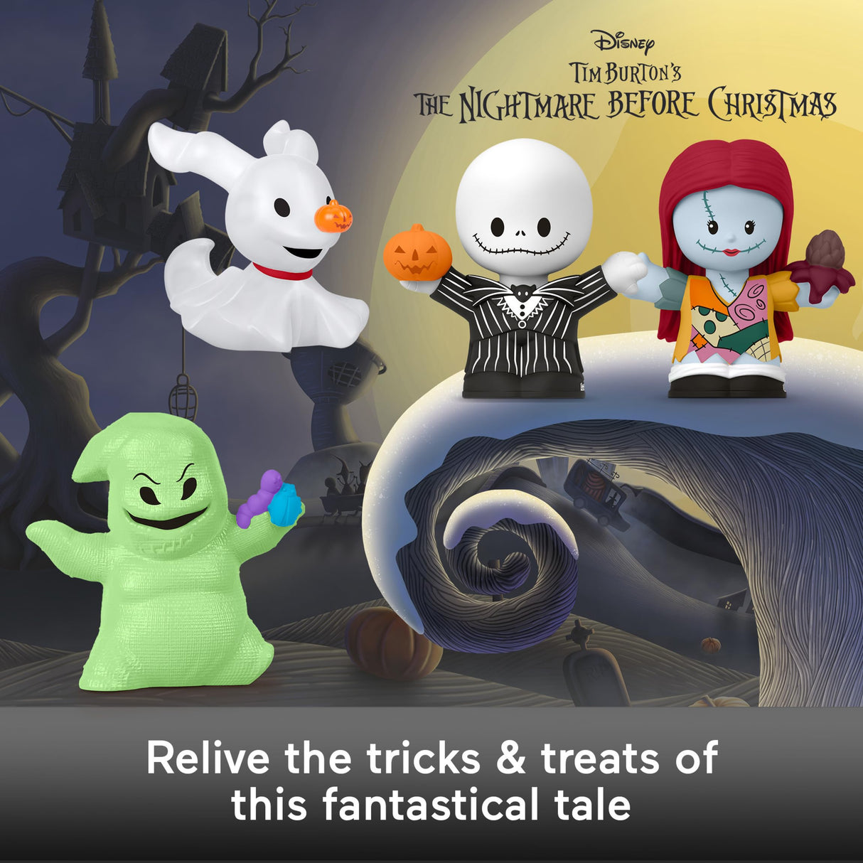 Little People Collector Disney Tim Burton’s The Nightmare Before Christmas Special Edition Set for Adults & Fans, 4 Figures in a Display Package (Amazon Exclusive)