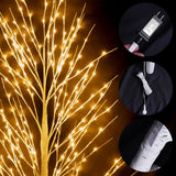 Dazzle Bright 3 Pack Light up Birch Tree, 4FT 96 LED/ 6FT 120 LED/ 8FT 240 LEDs Pre lit Birch Christmas Tree for Xmas Indoor Outdoor Home Party Garden Decor