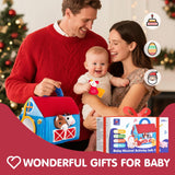 hahaland Baby Toys 6-12 Months, Surprise Barn Farm Animals with Sounds Word