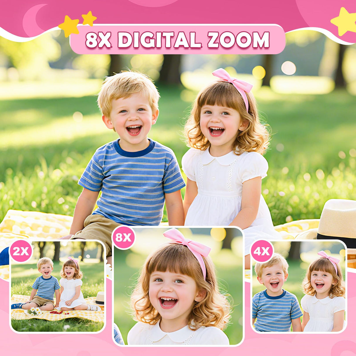 Desuccus Kids Camera for Girls 3-12, 1080P HD Digital Camera with 32GB SD Card - Toddler Camera, Christmas Birthday Gift Toys for 4 5 6 7 8 9 10 11 Year Old Girls (Pink)