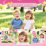 Desuccus Kids Camera for Girls 3-12, 1080P HD Digital Camera with 32GB SD Card - Toddler Camera, Christmas Birthday Gift Toys for 4 5 6 7 8 9 10 11 Year Old Girls (Pink)