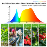 FECiDA 2026 Grow Lights with Stand, Standing Grow Lights for Indoor Plants, Bonsai Tree, 4/8/12/16/20H Timer, 25 Watt Power Draw, NO Need Adapter, Daisy Chain Function, 24"-64" Height Adjustable