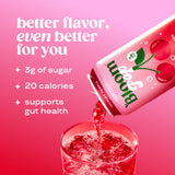 Bloom Pop Prebiotic Soda, Gut Health Support, Shirley Temple, 12 Pack