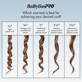 BaBylissPRO Nano Titanium 1 inch Curling Iron with Extended Barrel, Professional Spring Hair Curler for Medium to Longer Hair Types