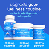 Zena Nutrition Bovine Colostrum Powder Supplement, 2000mg Pure Colostrum, Supports Immune and Digestive Health, Promotes Gut Health, Keto, Gluten Free, Fat Free, Grass Fed, Unflavored, 30 Servings