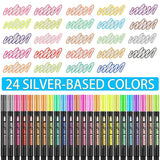 Double Line Outline Markers 24 Colors Super Squiggles Glitter Markers Self Outline Metallic Marker, Teen Girl Gifts Trendy Stuff, Doodle Shimmer Marker for Christmas Gift, Birthday, DIY Art Crafts