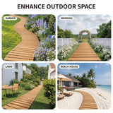 Wooden Garden Pathway Outdoor Walkway - 8 FT Roll Out Walkway