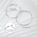 Gokeey Silver Earrings for Women Trendy, Hypoallergenic Silver Hoop Earrings for Women, Small Hoop Earrings Huggie Hoops Earrings for Jewelry Gifts 14mm 20mm 30mm 40mm