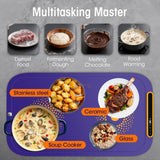 Warming Mat for Food, Extra Large, Food Warming Mat for Countertop, Food Warmer Mat with AI 7 Temperature Settings, Child Lock, Raised Feet Protects Table, Fast 8s Heating,Parties,Buffets,Daily Use