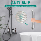 2 Pack 16 Inch Grab Bars for Bathtubs and Showers, Safety Bathroom Shower Grab Bars for Seniors Holds up to 500LBs, Handicap Grab Bars Stainless Steel, Anti Slip Shower Handle for Wall, Elderly