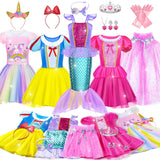 Princess Dress Up for Girls - Dress up Clothes for Toddler Girl,Role Play Costume Princess Toys Christmas Birthday Gifts for Age 3-8 Year Old