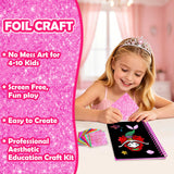 FUNNYB&G Foil Art Craft Kit for Kids, Princess Birthday Gift Toy for Girls