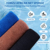 African Net Sponge Exfoliating Bath Sponge Scrubbing Long Rag Wash Shower Body Scrubber - 6 Pieces