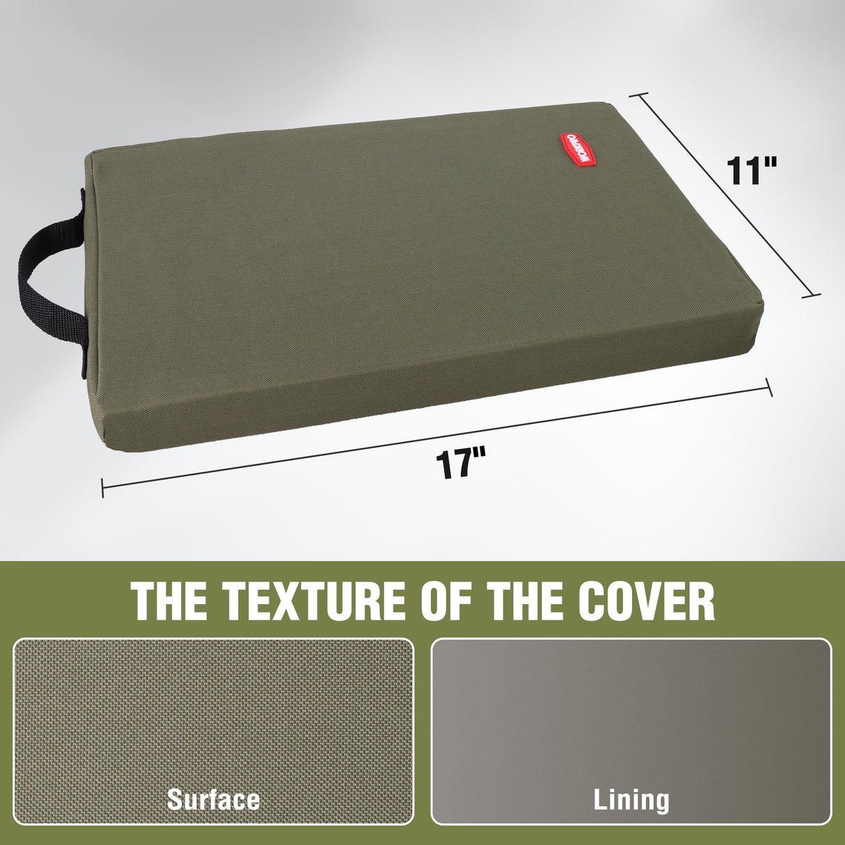 WORKPRO 17" Kneeling Pad with Removable Cover, Green