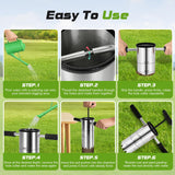 Somivrusa Portable Golf Hole Cutter 4" & 6" Golf Cup Digger, USGA-Standard Detachable Handle Stainless Steel Hole Digger for Backyard, Garden & Outdoor Golf Putting