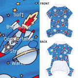 XPUDAC Dog Pajamas Clothes for Small Dogs Boy Girl, Doggie Pjs Puppy Onesies Outfits Pet Clothes for Dog Cat Christmas Pajamas, 4 Styles (Universe, Medium)