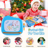 Smasiagon Magnetic Drawing Board for Kids - Toddler Toys for Age 1-2 Boys Girls - Educational Learning Toys for 1 2 3 Year Old Baby Birthday Gifts (Blue)