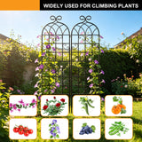 YOBAZAN Metal Garden Trellis 71"x20", 2 Pack Plant Support Trellis