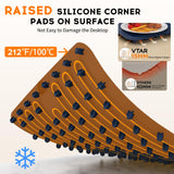 VTAR Rollable Electric Food Warming Mat | 3-Temp Buffet Tray Warmer for Parties | Even Heating, Portable Silicone Design, Auto Shut Off & Child Lock- Blue