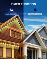 Nexillumi Permanent Outdoor Lights for House, 100ft Smart RGB Outside Lights with 72 Scene Modes, IP68 Waterproof Eaves Lighting for Christmas All Holiday Decorations